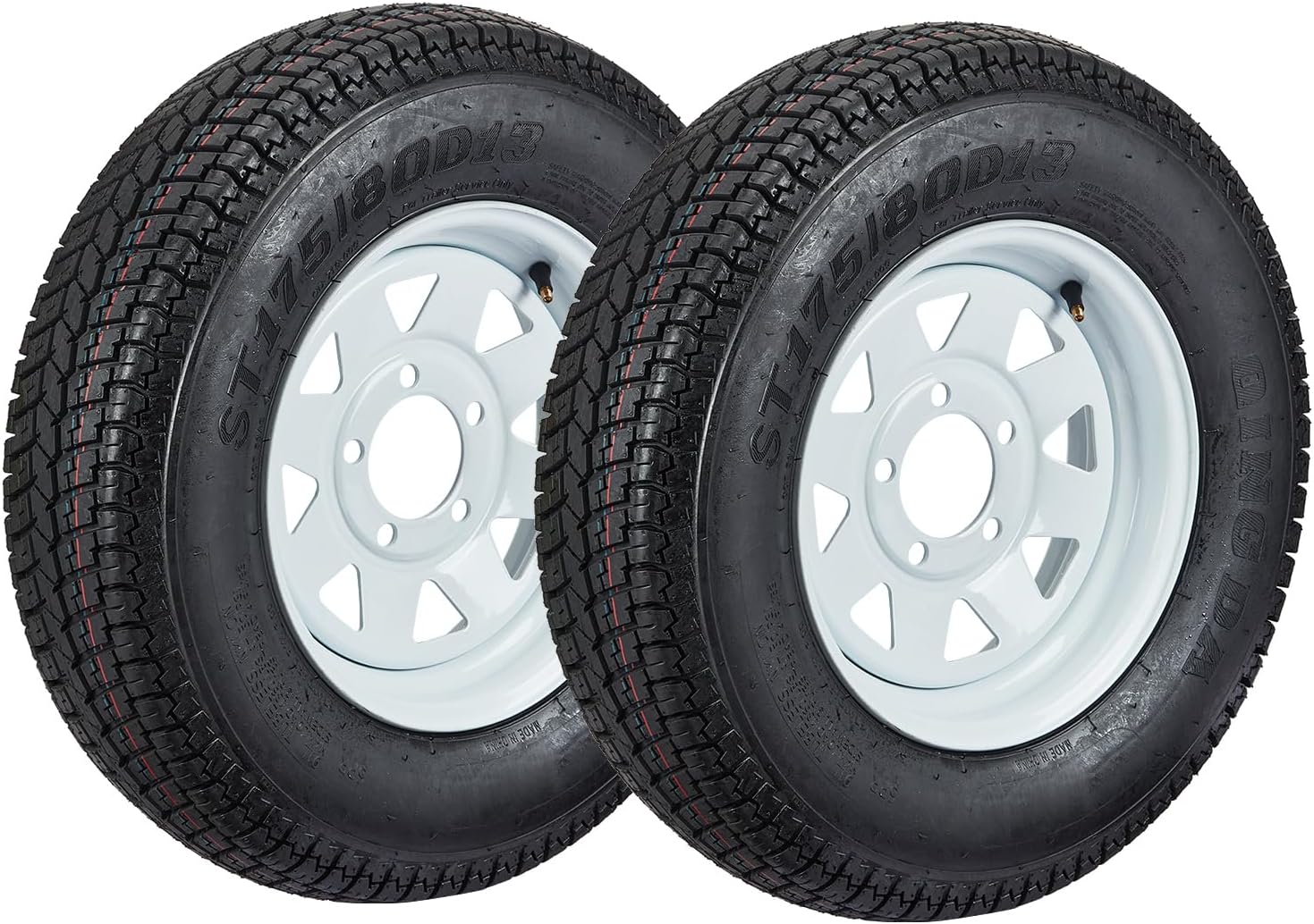 ST175/80D13 Tire Set with 5 Lug on 4.5 in for Versatile Use