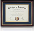 ELSKER&HOME 11x14 Diploma Frame Classic Cherry Wood - Double Mat