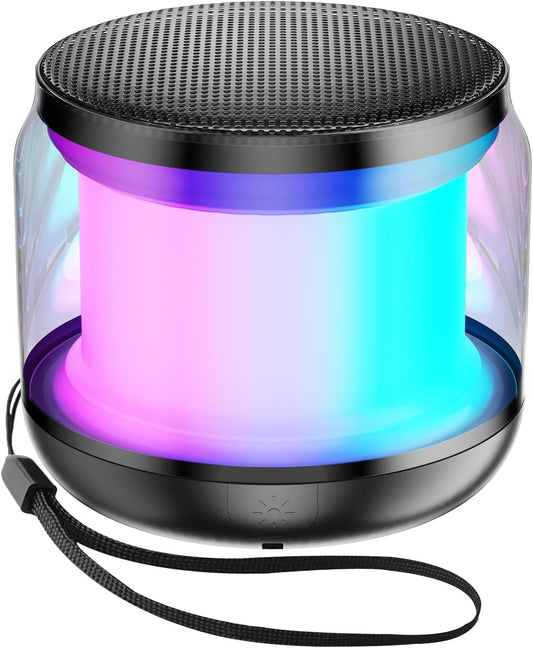 Mini Bluetooth Speaker: Portable, Wireless, Lights, Perfect Gift for Christmas