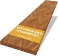 Chevron Acacia Butcher Block Countertop 60 x 25 x 1.5 in - Teak Finish