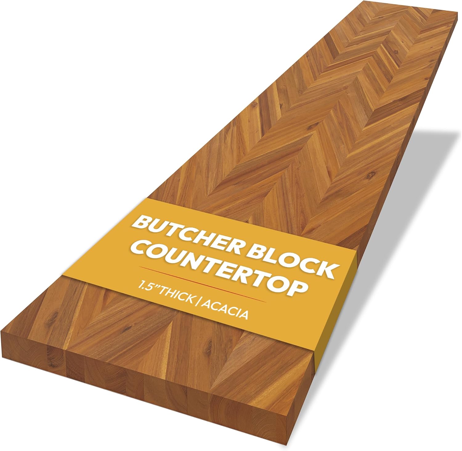 Chevron Acacia Butcher Block Countertop for Elegant Spaces