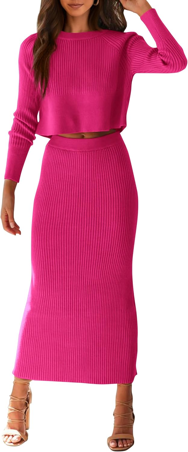 PRETTYGARDEN Women's 2 Piece Sweater Set for Fall and Winter