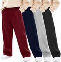 4 Pack Boys Baggy Sweatpants Straight Leg Open Bottom - Everyday