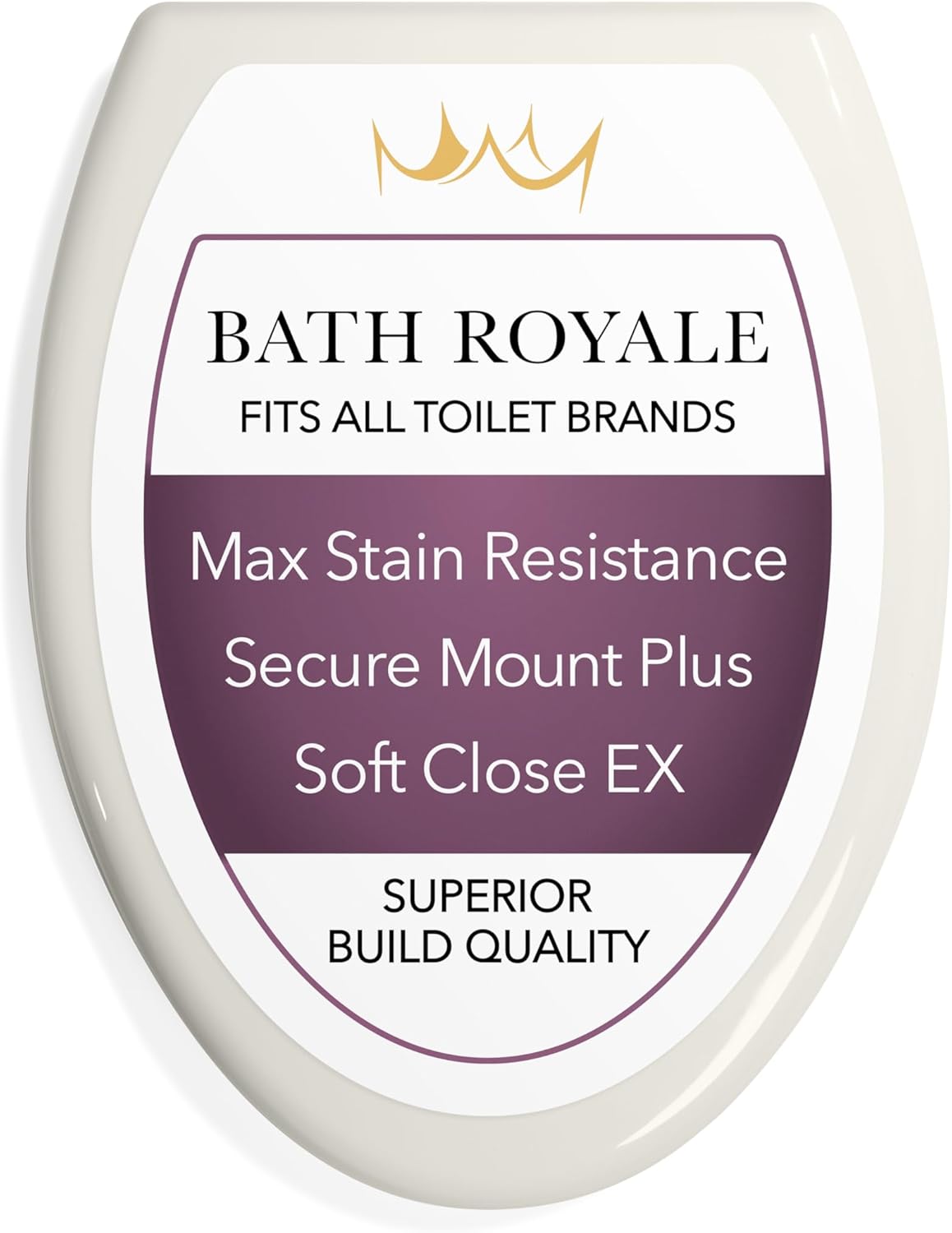 Elongated Toilet Seat BR501-01 Quiet Close for Easy Cleaning