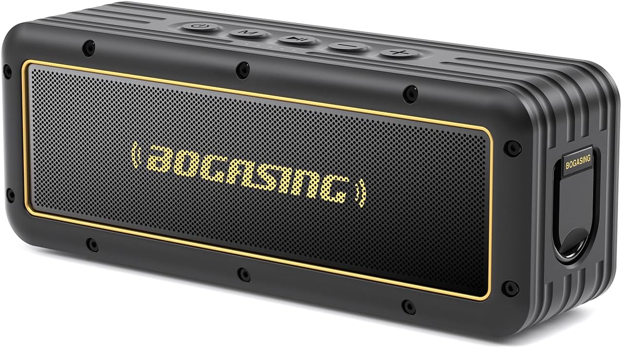 BOGASING G4 Bluetooth Speaker: 50W Sound, 24H Playtime, Waterproof