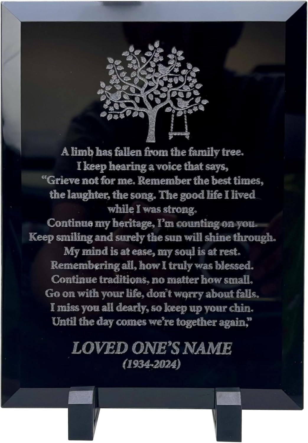 Personalized Sympathy Gift Memorial Plaque for Loved Ones