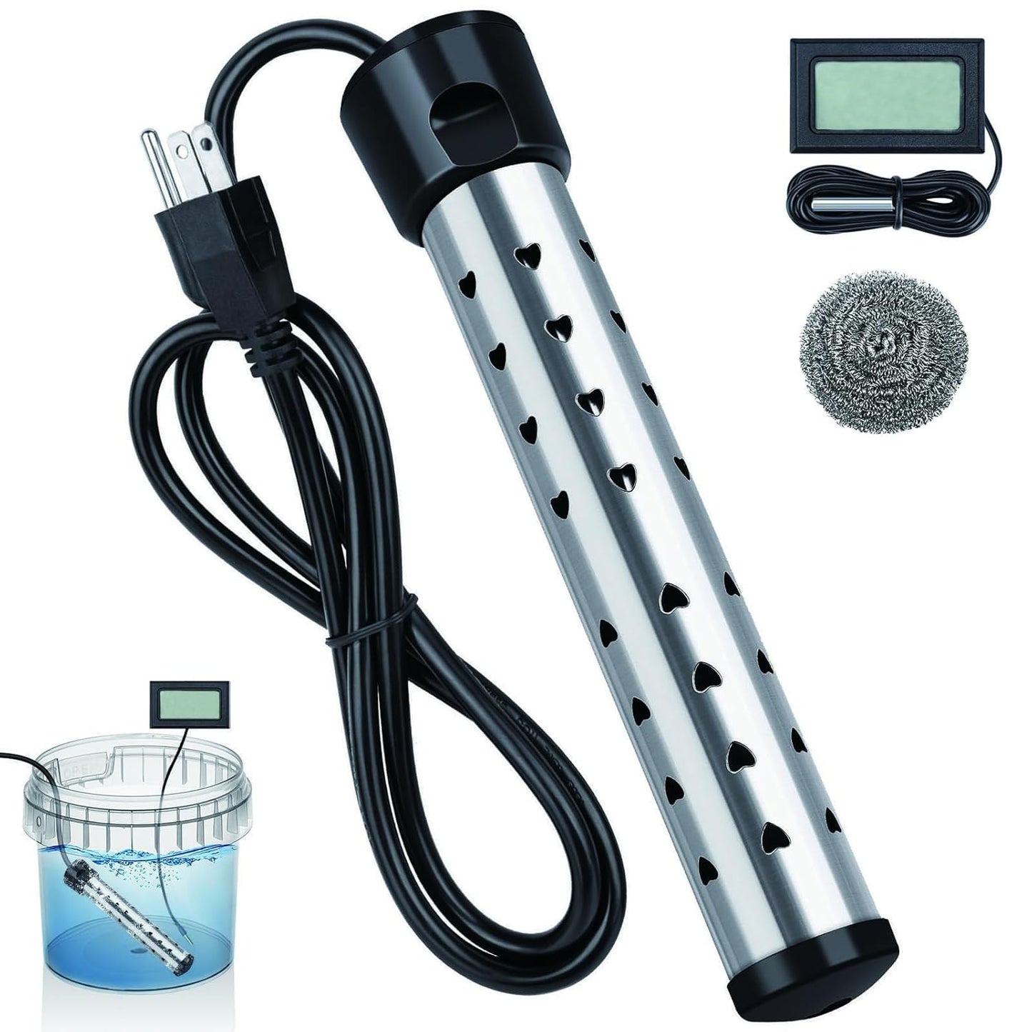 Fast Heat 5 Gallons in Minutes! Lakkzoom Portable Water Heater