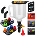 18-Piece Engine Oil Funnel Kit - Universal No-Spill Funnel Set