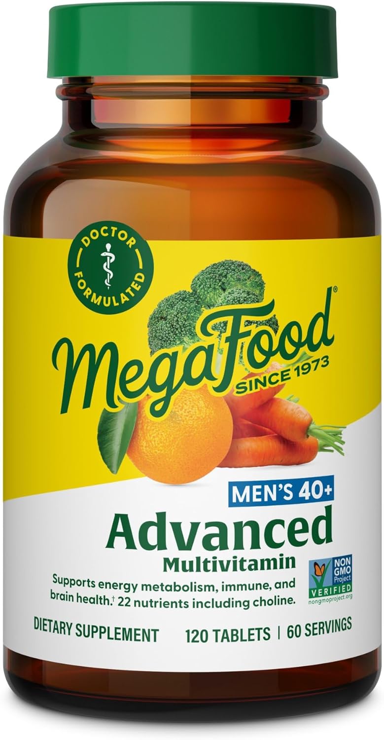 MegaFood Men's 40+ Advanced Multivitamin for Optimal Health