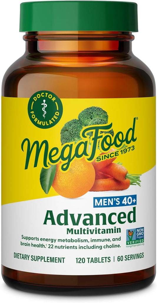MegaFood Men's 40+ Advanced Multivitamin for Optimal Health