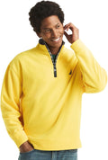 NAUTICA Men's Solid 1/4 Zip Fleece Sweatshirt - Soft Everyday Layer
