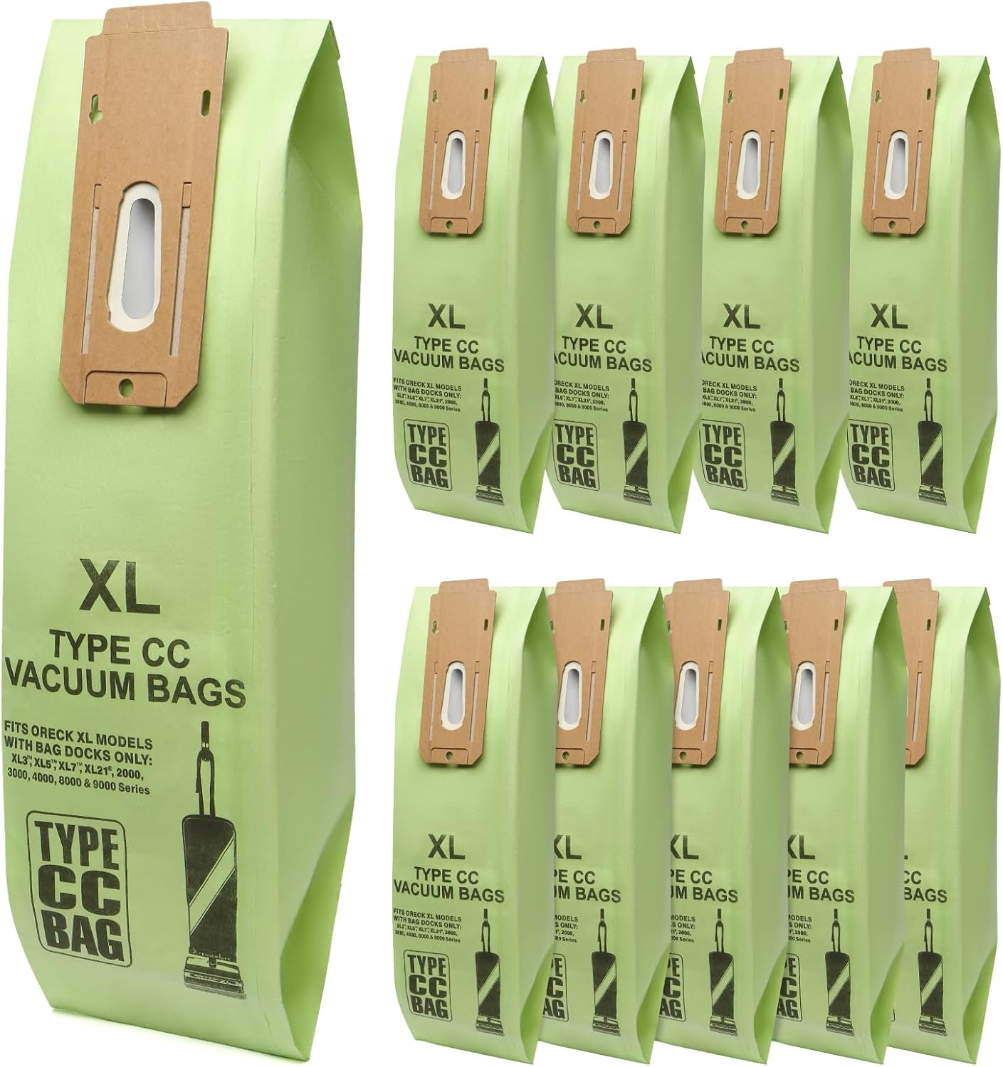 10 Pack Type CC Vacuum Bags for Oreck XL - Ultimate Clean!