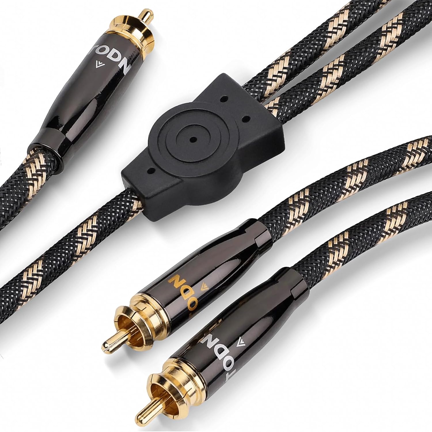 TODN RCA Subwoofer Y-Splitter Cable for Audiophiles - 3ft