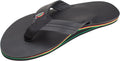 Rainbow Sandals Men's Single Layer Premier Leather Rasta - Classic Fit