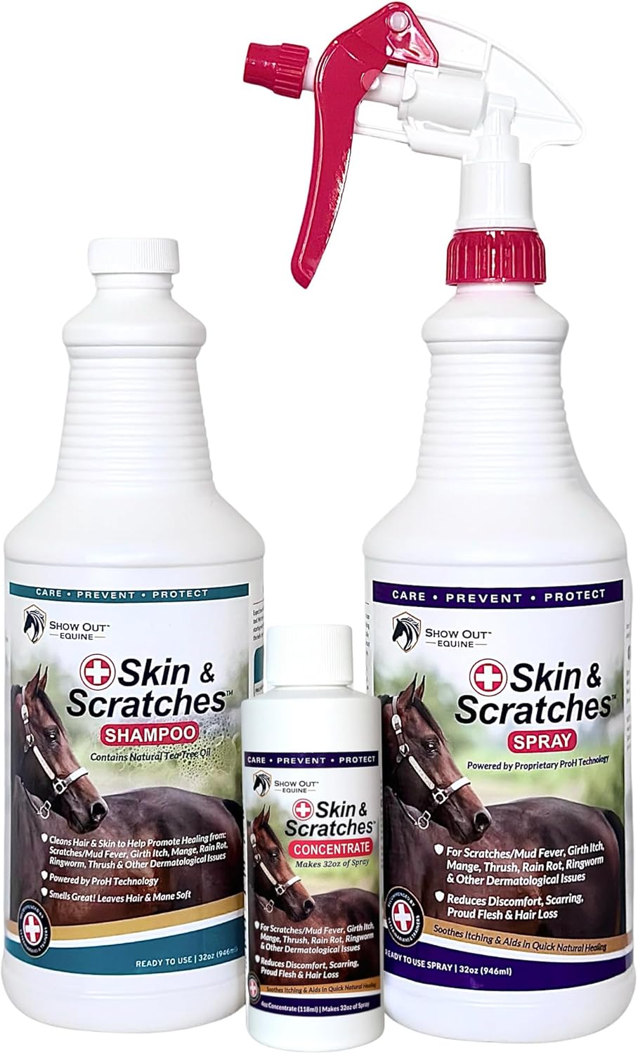 Show Out Skin & Scratches Prevention Pack for Horse Care