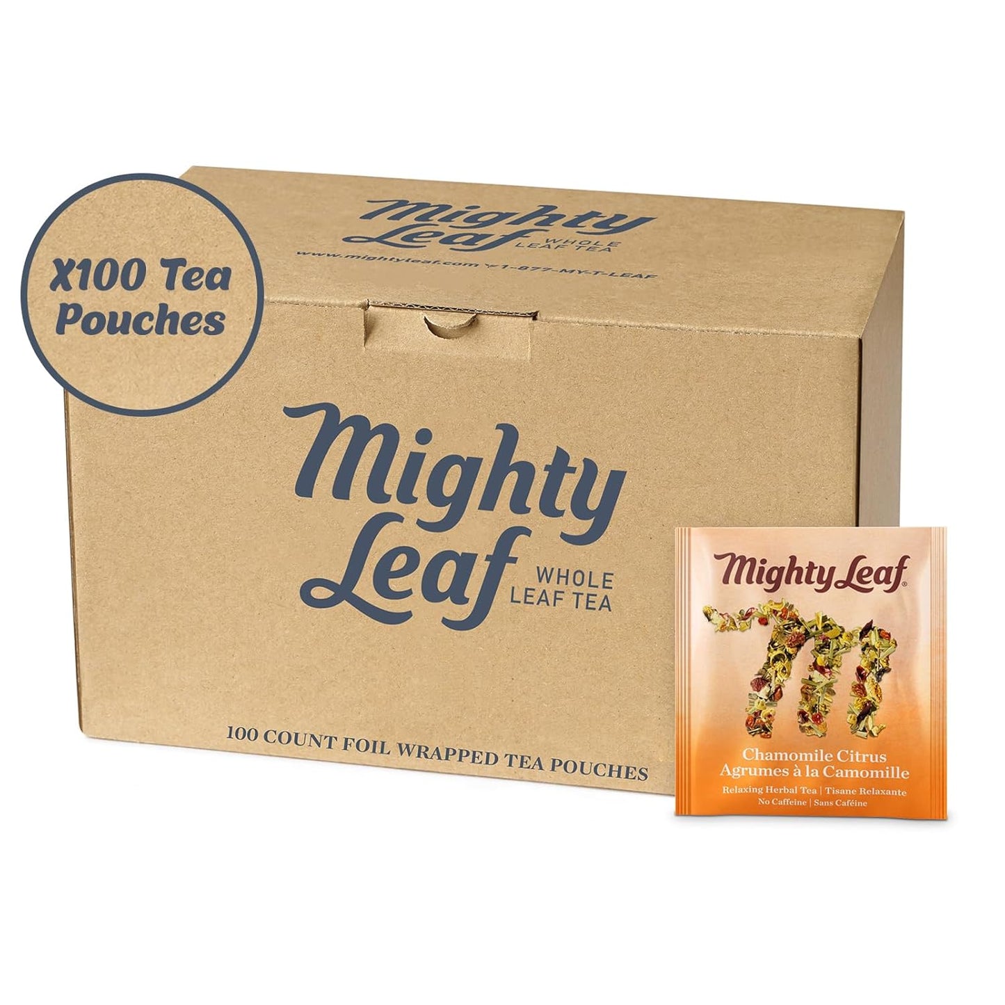 Mighty Leaf Chamomile Citrus Herbal Tea for Relaxation & Sleep