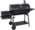 Barrel Charcoal Grill with Offset Smoker - Large 1200 Sq. In. Cooking