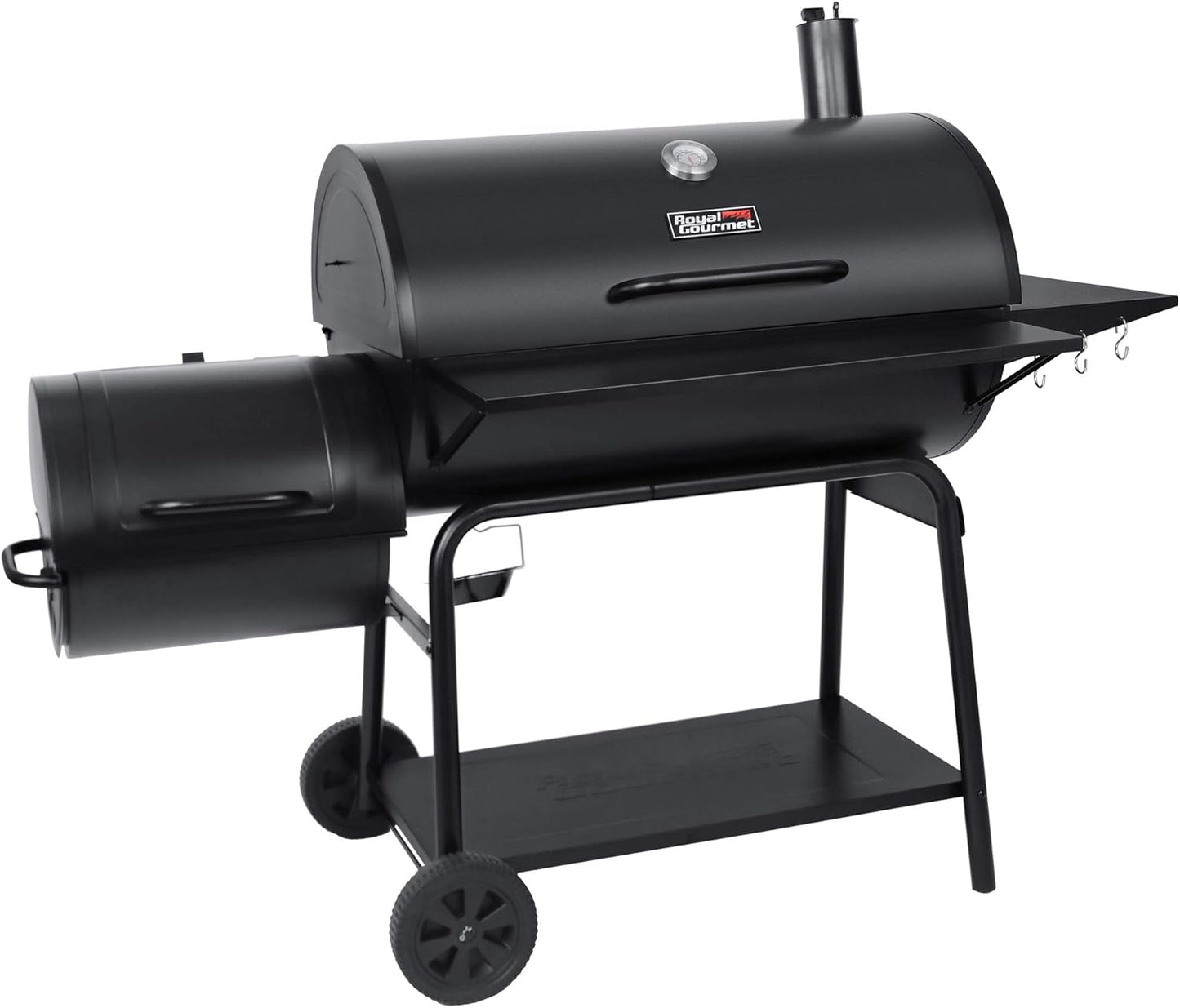 Royal Gourmet CC2036F Barrel Charcoal Grill with Offset Smoker
