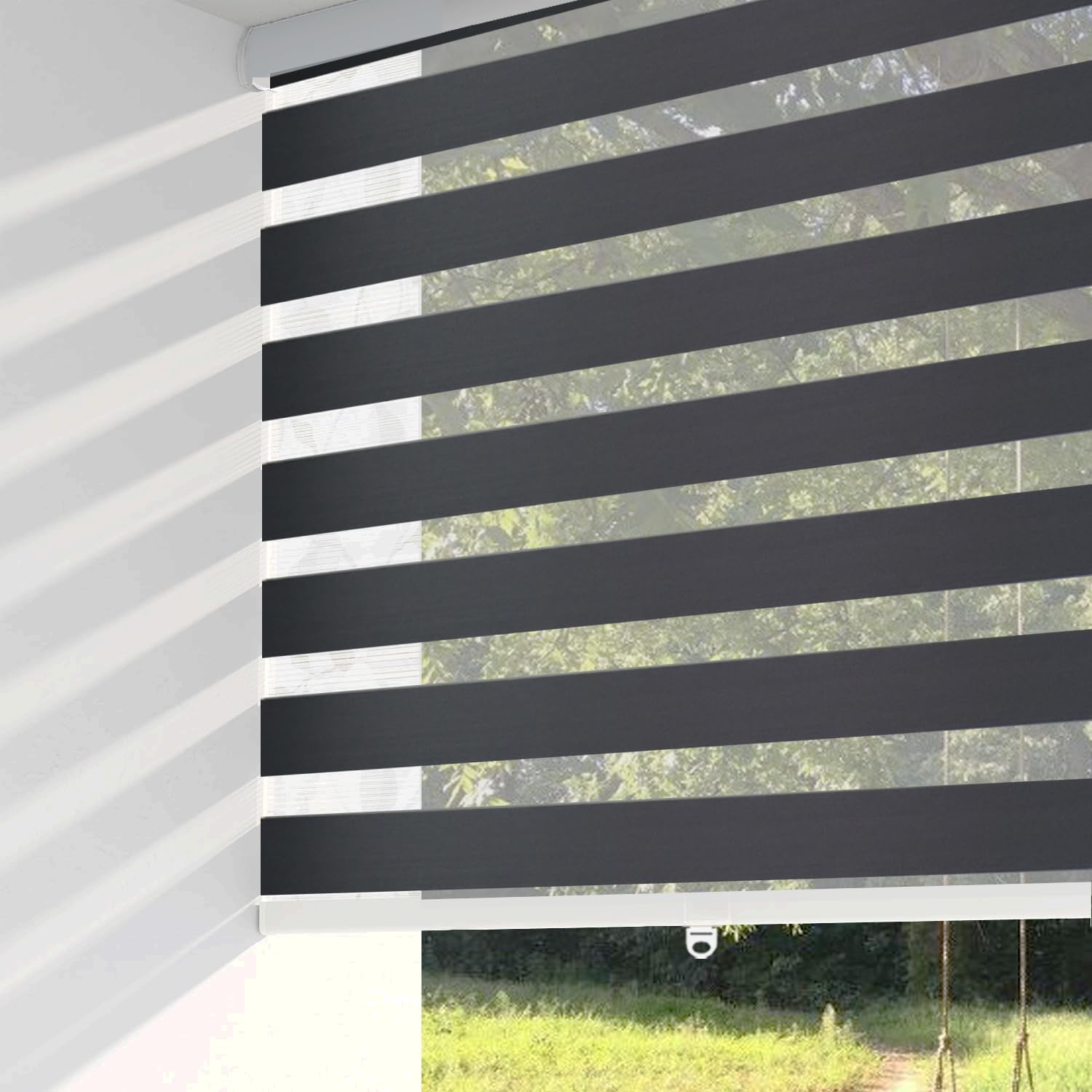 ShadesU Cordless Zebra Blinds for Light Filtering Privacy Control