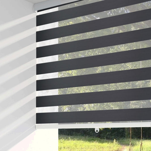 ShadesU Cordless Zebra Blinds for Light Filtering Privacy Control