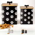 Dog Treat Container Airtight Set of 2 - Stylish Counter Canisters