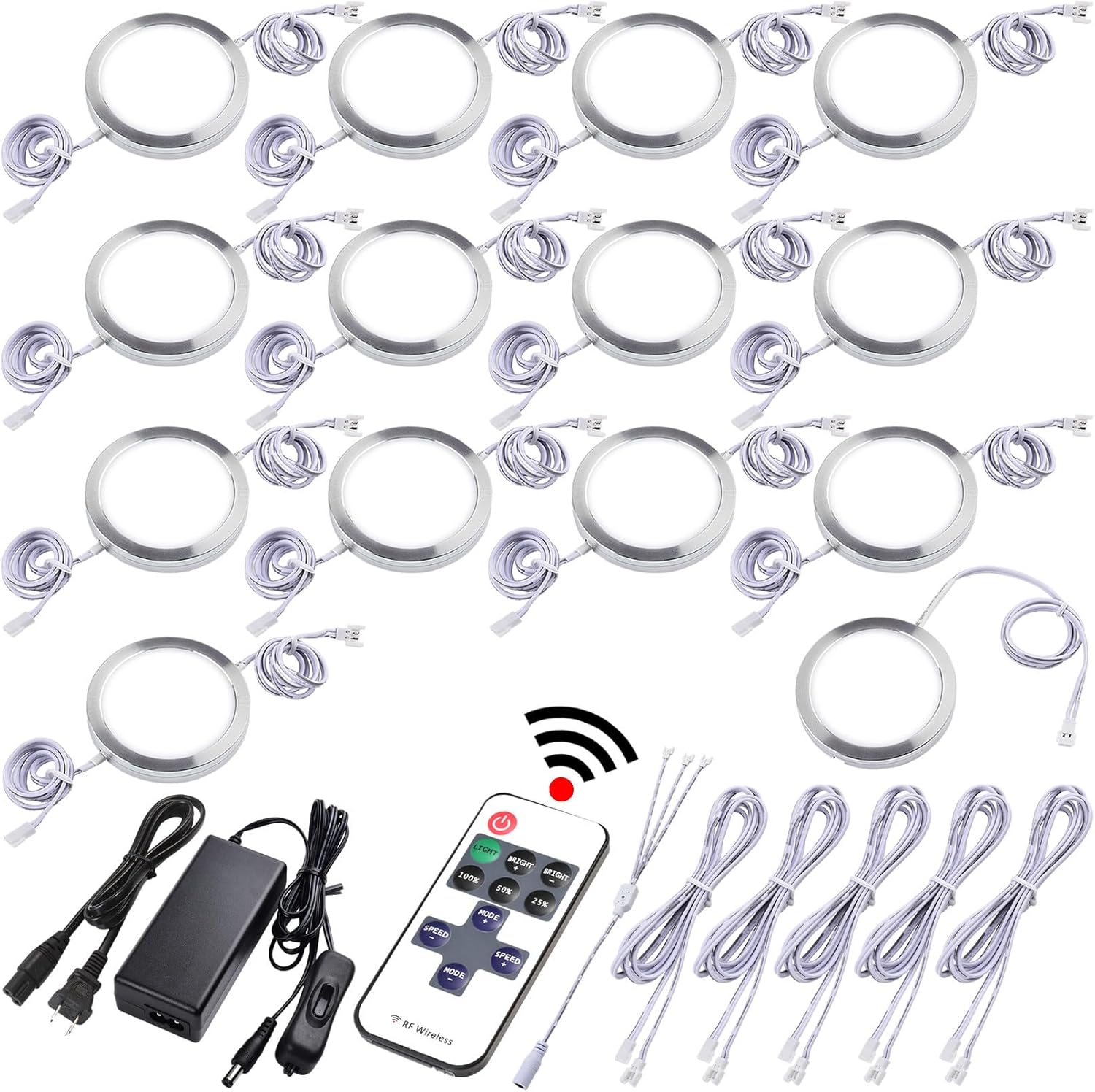 Under Cabinet Lighting Kit with Dimmable Wireless Control