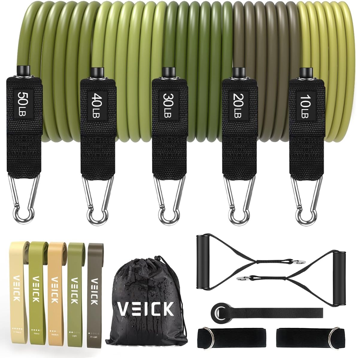 VEICK Resistance Bands for Home Workouts and Fitness Training