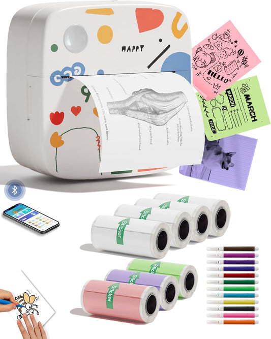 DOLEWA Inkless Sticker Printer: Portable Bluetooth Wonder