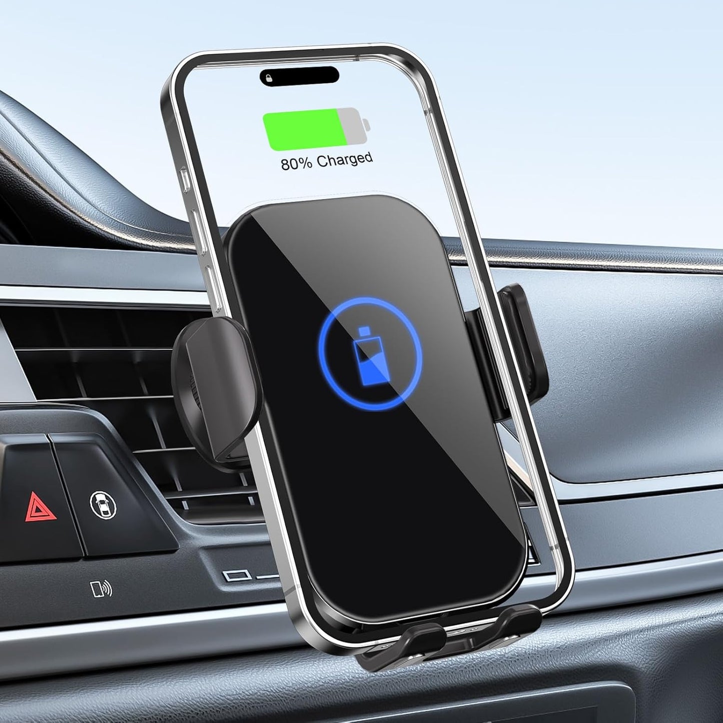 Auto-Clamping 15W Fast Car Charger - Qi-Certified!