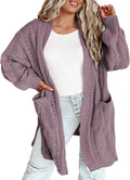 Plus Size Cardigan for Women Open Front Long Sleeves - Cozy