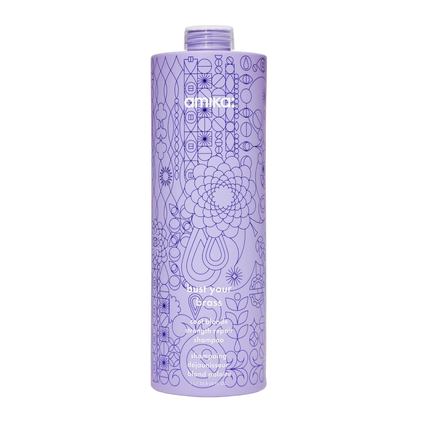 Amika Bust Your Brass Cool Blonde Shampoo for Strength Repair