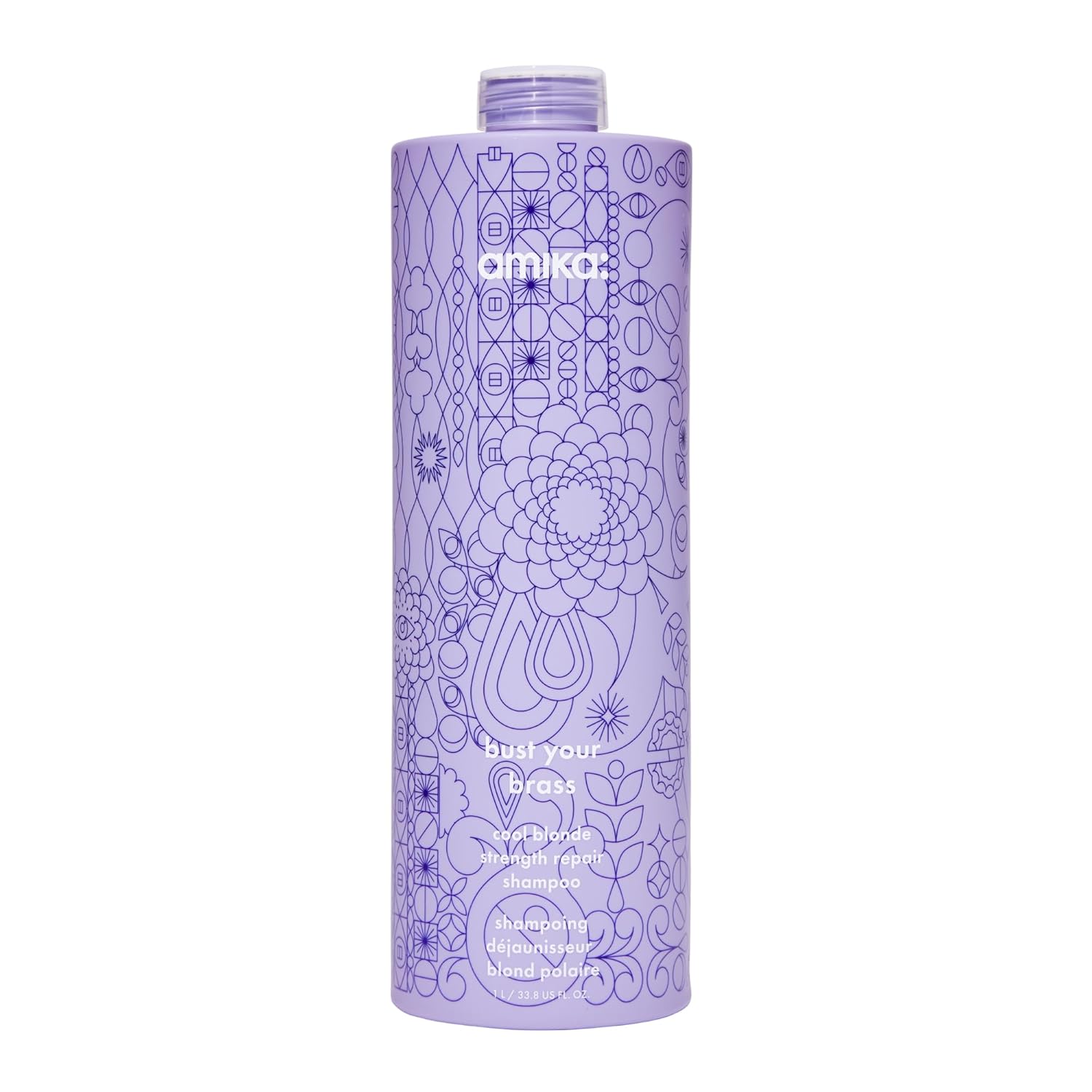 Amika Bust Your Brass Cool Blonde Shampoo for Strength Repair