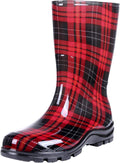 Asgard Women's Mid Calf Rain Boots Printed Waterproof Rubber Boots can
