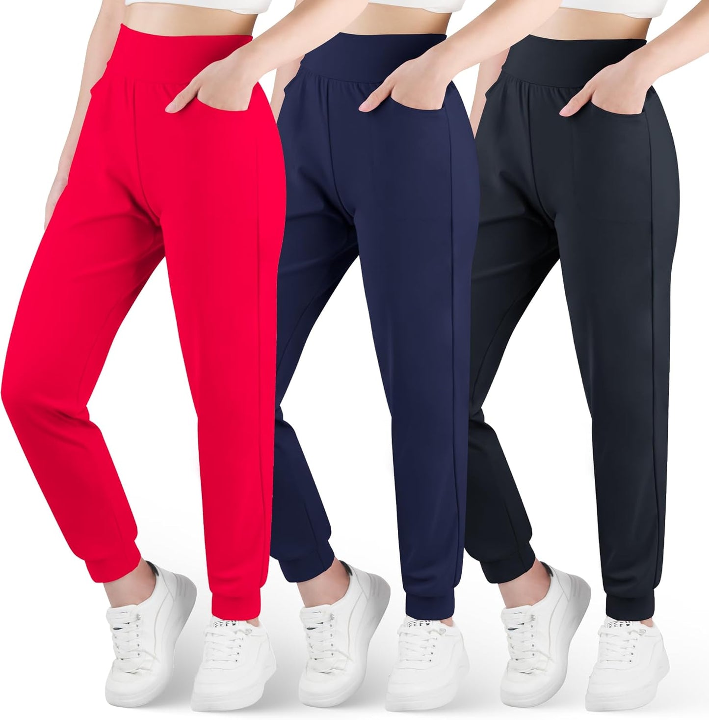 BIG ELEPHANT Girls Joggers with Pockets for Active Kids