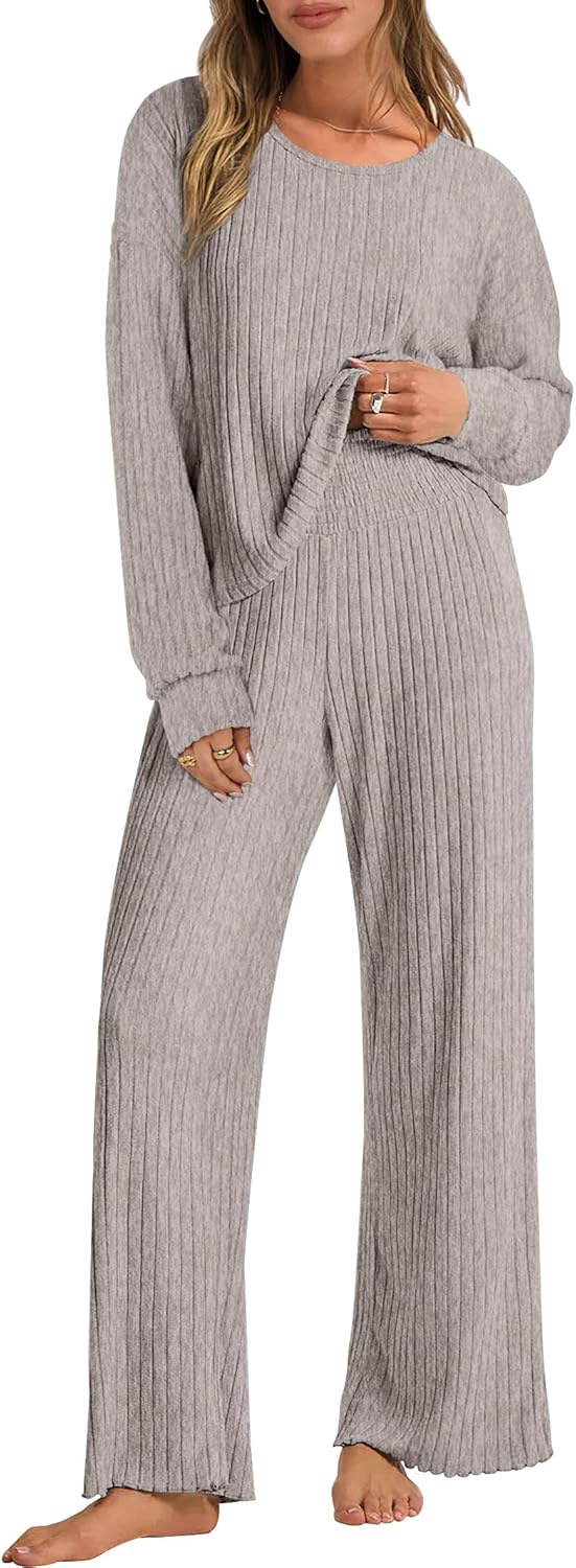 ANRABESS Women 2 Piece Lounge Pajamas Sets for Cozy Comfort