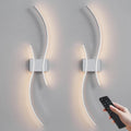 Battery Operated Wall Sconces Set of Two - Remote, USB Rechargeable