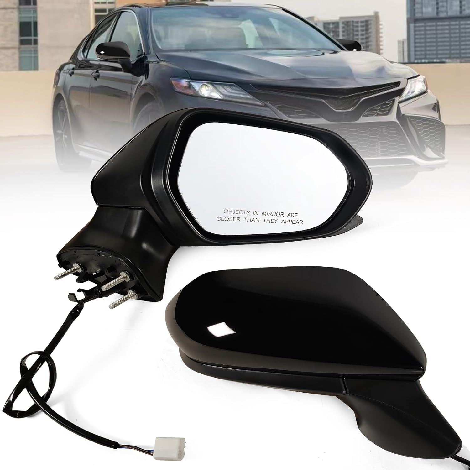 Right Passenger Side Mirror for 2018-2024 Toyota Camry Models