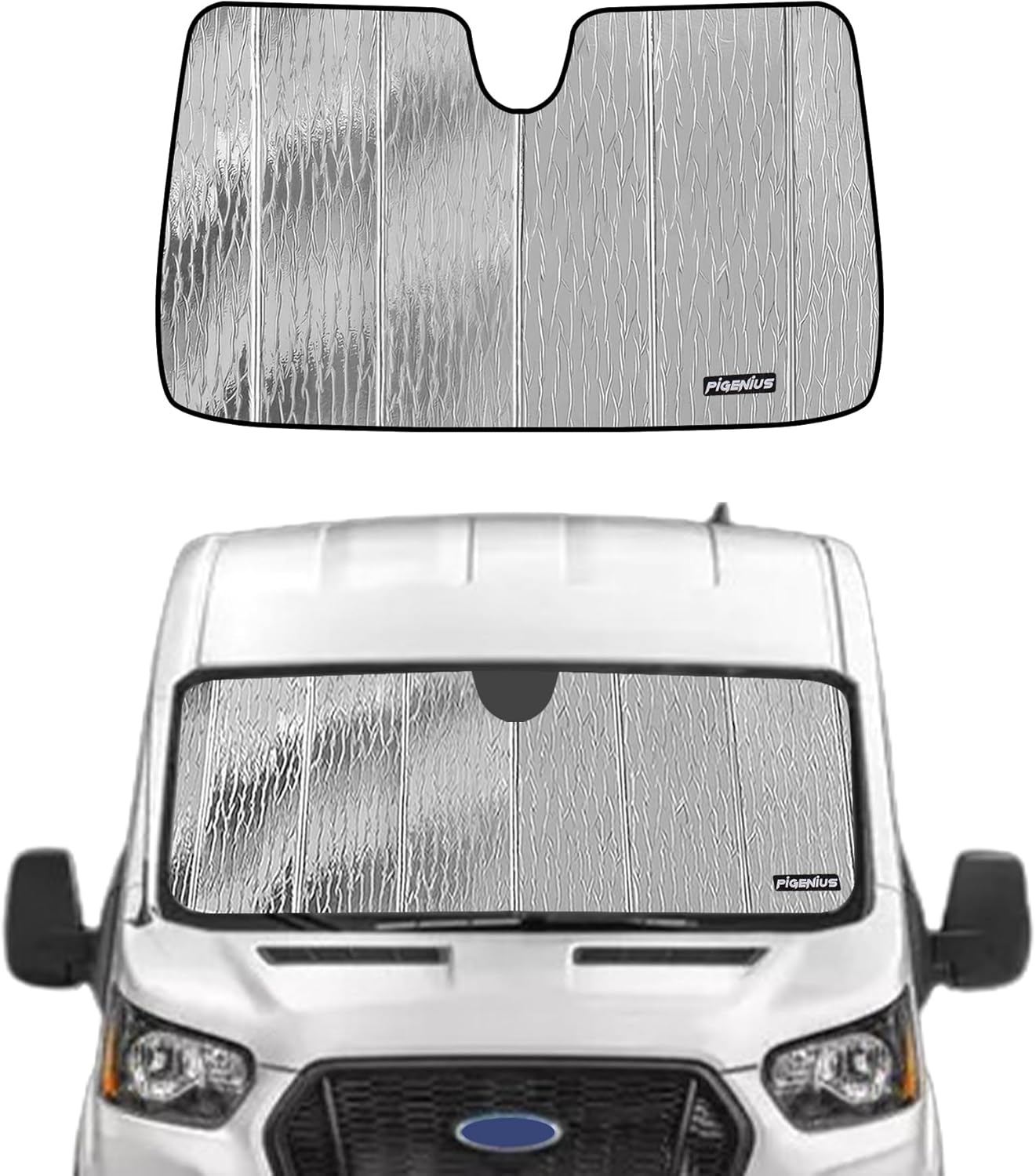 Windshield Sun Shade for Ford Transit 2015-2025 - Full Coverage