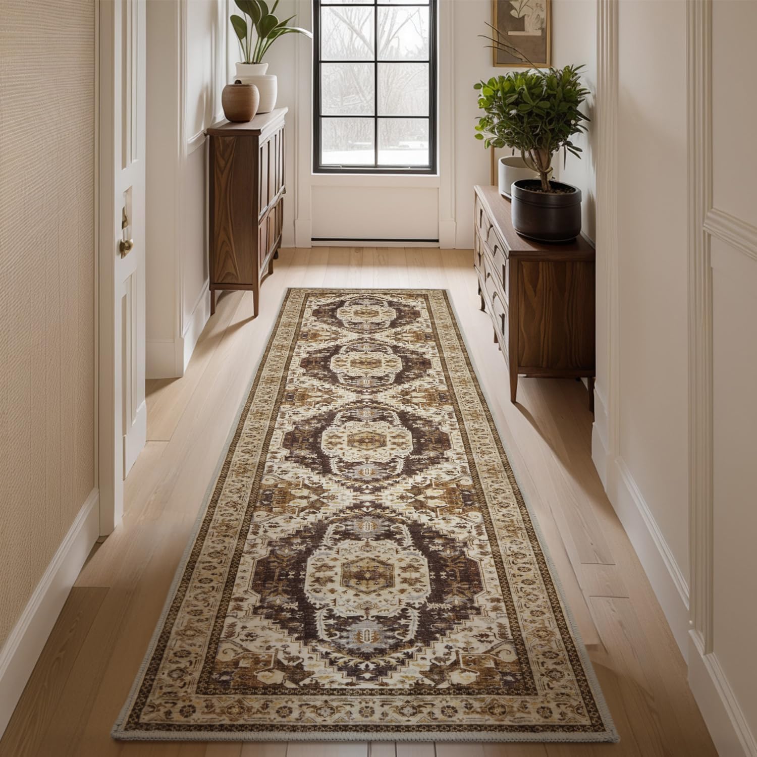 2x8 ft Runner Rug for Hallways Non Slip Washable Kitchen Use