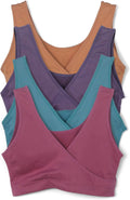 Caramel Cantina 4 Pack Nursing Maternity Sleep Comfort Bralette - Cozy