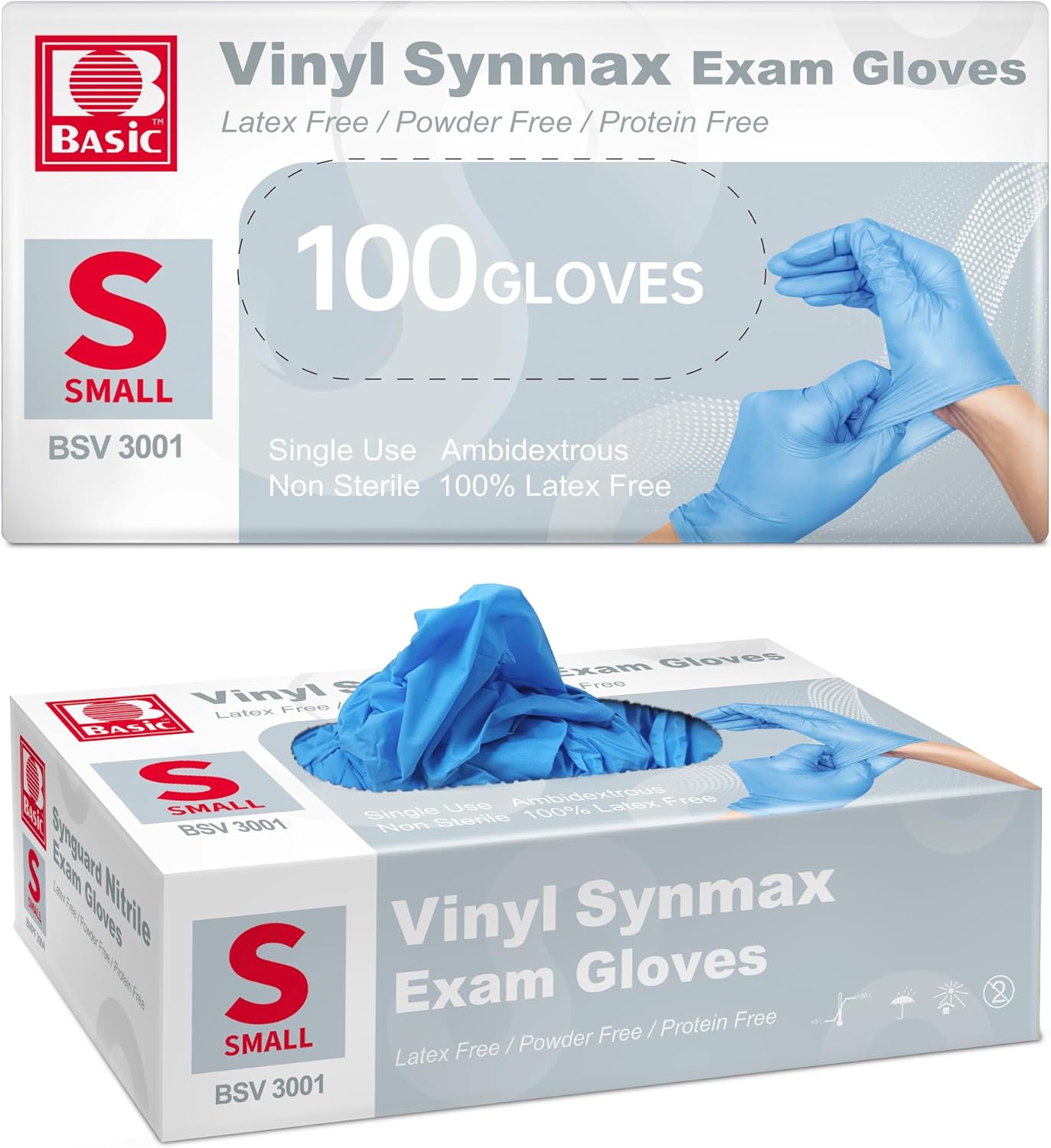 Supmedic Disposable Gloves: 4 Mil, Powder-Free, Latex-Free - 100Pcs