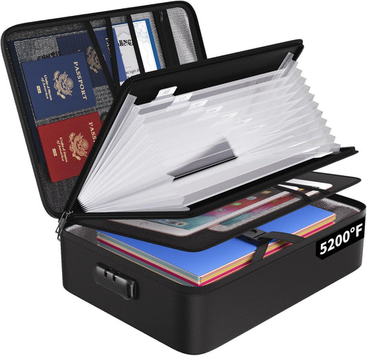 Fireproof Locking Document Organizer for Travel