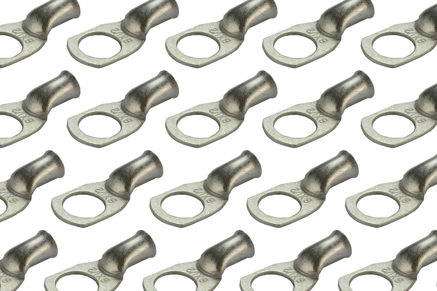 TEMCo 100 Pack Tinned Copper Welding Battery Cable Ends for Durability