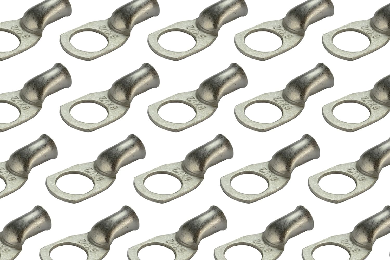 TEMCo 100 Pack Tinned Copper Welding Battery Cable Ends for Durability