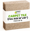 Smart Squares Carpet Tiles 18x18 in Pack of 10 - Claystone Peel