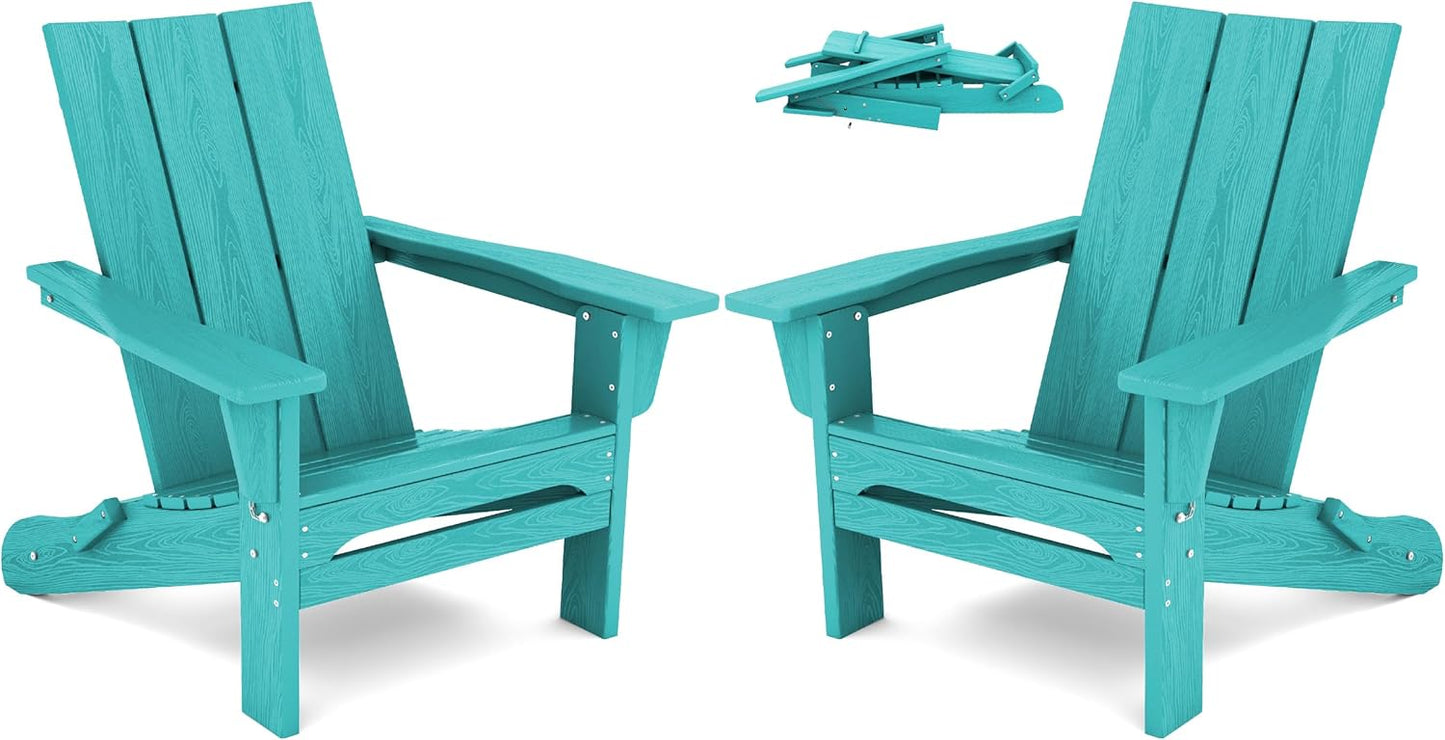 SERWALL Modern Folding Adirondack Chair Set of 2 Review