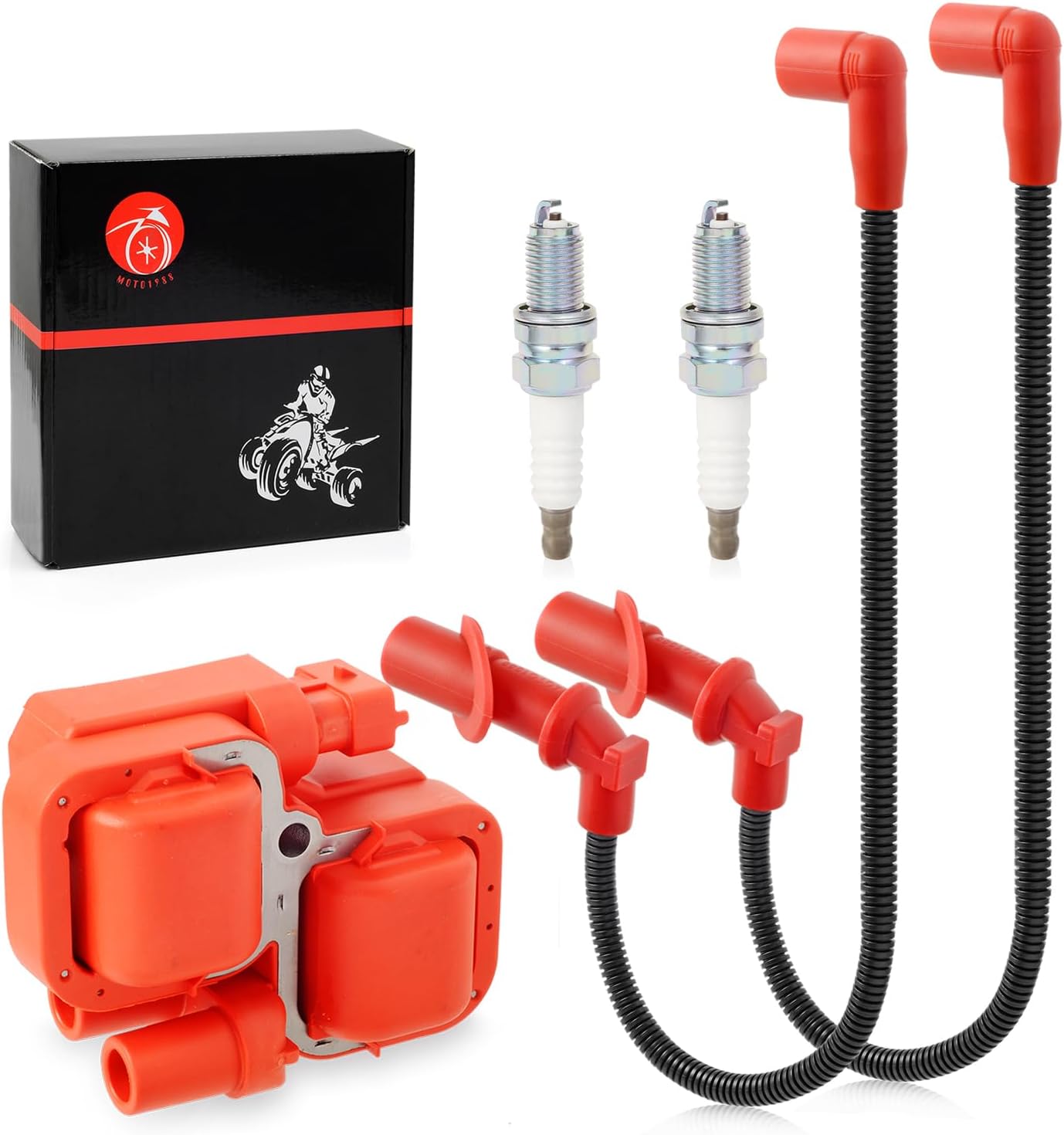 Ignition Coil & Spark Plug Cap Wire for Polaris Sportsman RZR