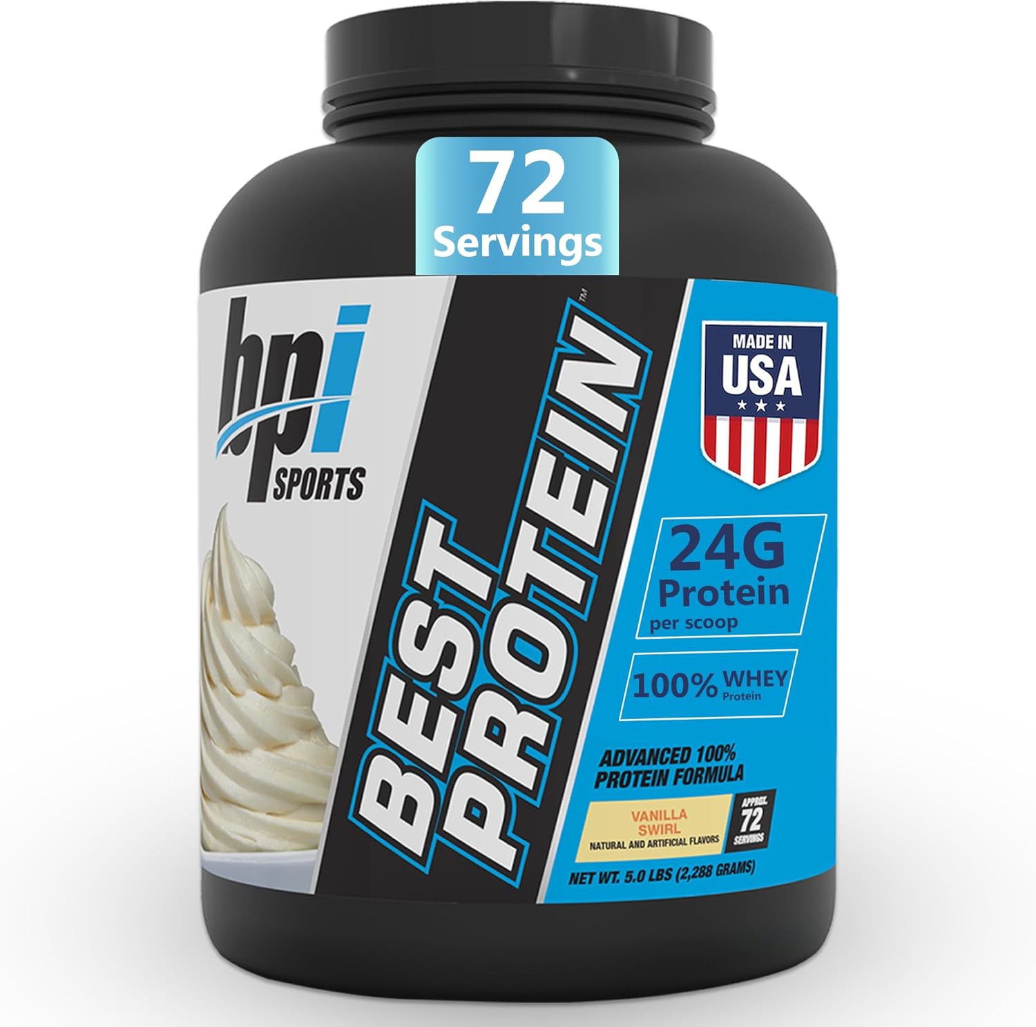 BPI Sports Best Protein 100% Whey Powder for Muscle Growth