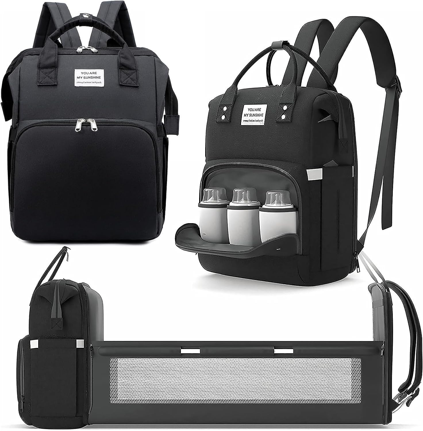Waterproof Diaper Bag Backpack: Baby Changing Station, Large Capacity
