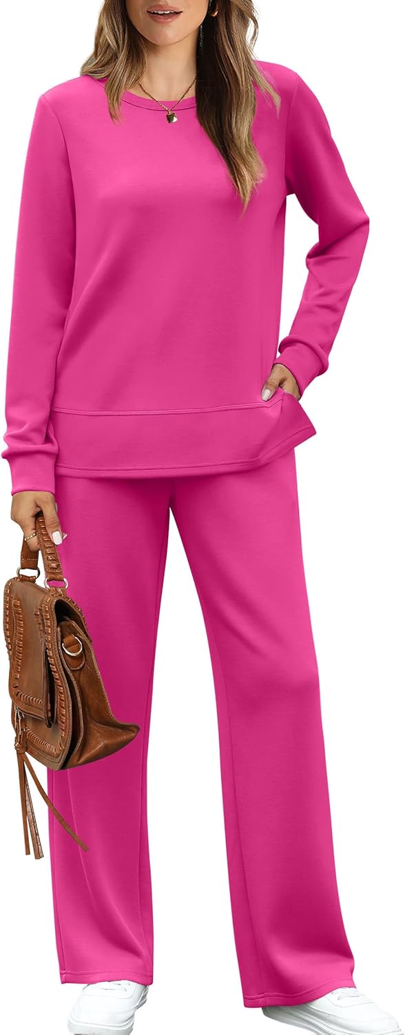 WIHOLL Women's 2 Piece Lounge Sets for Casual Travel Outfits